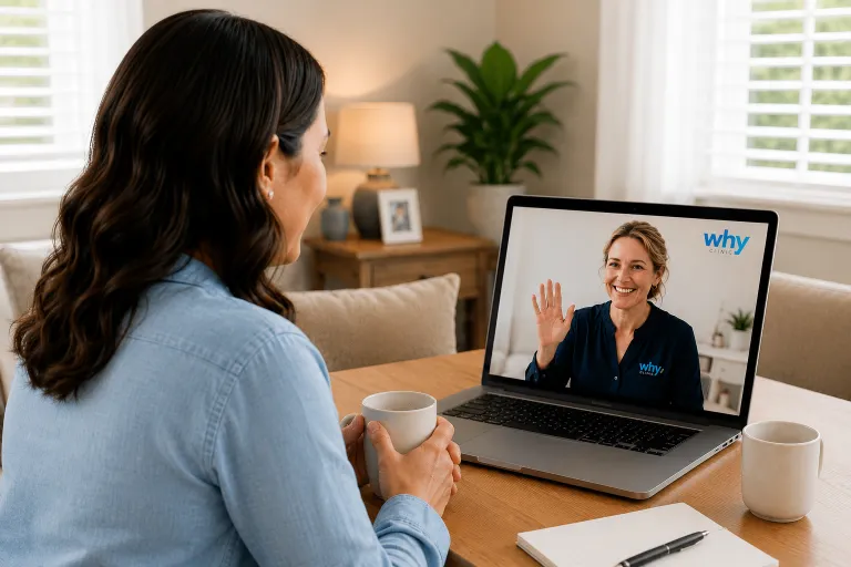 Nurse Practitioner providing a telehealth appointment with a patient from the comfort of their home.